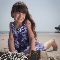 little girl beach portrait