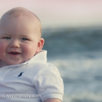 baby at the beach portrait