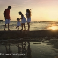 stylized family portrait beach outfits tybee