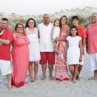 stylized family portrait beach outfits tybee extended family