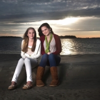 sisters portrait tybee sunset