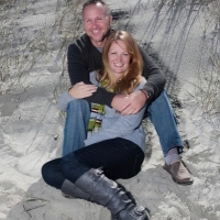 couple at the beach portrait