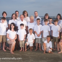 large family beach portrait tybee