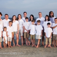 large family beach portrait tybee