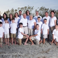 large family beach portrait tybee