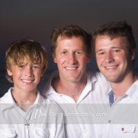 father and sons beach portrait tybee