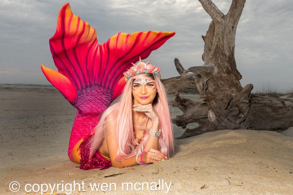 Tybee Island Mermaid Flamingo Photography with Wen McNally